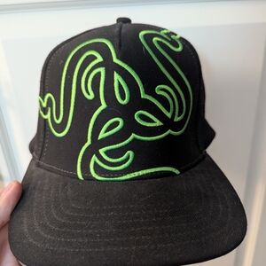 Vintage Uncommon Razer Black and Green Logo Cap